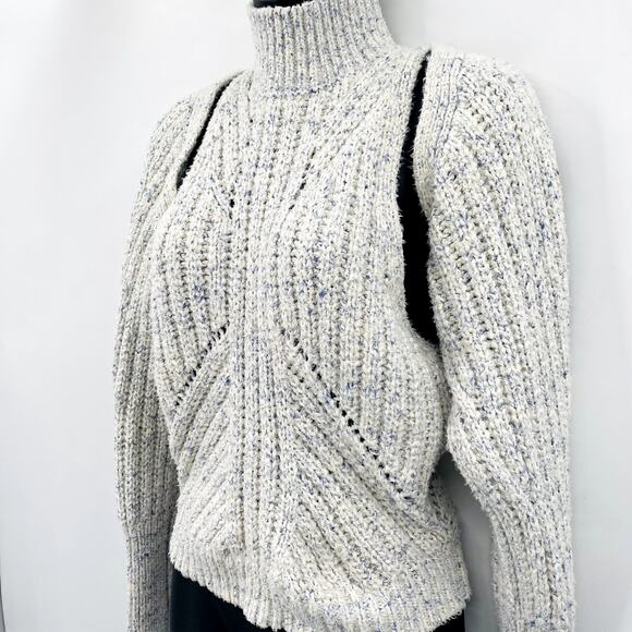 By Anthropologie Ribbed Sweater Shrug Set - Picture 3 of 10
